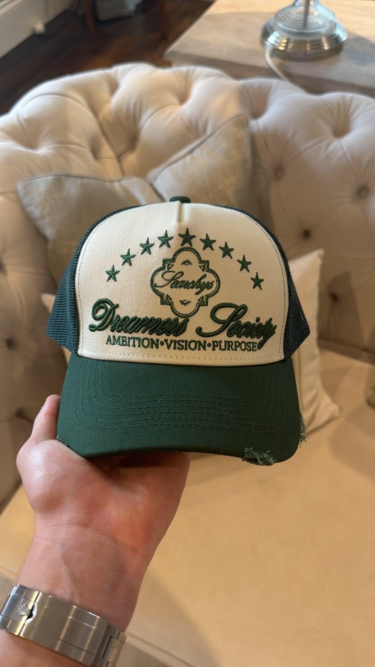 DREAMERS SOCIETY TRUCKER HAT - GREEN